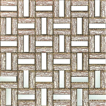 Alluminio Mix Net Patterns Mosaico di vetro